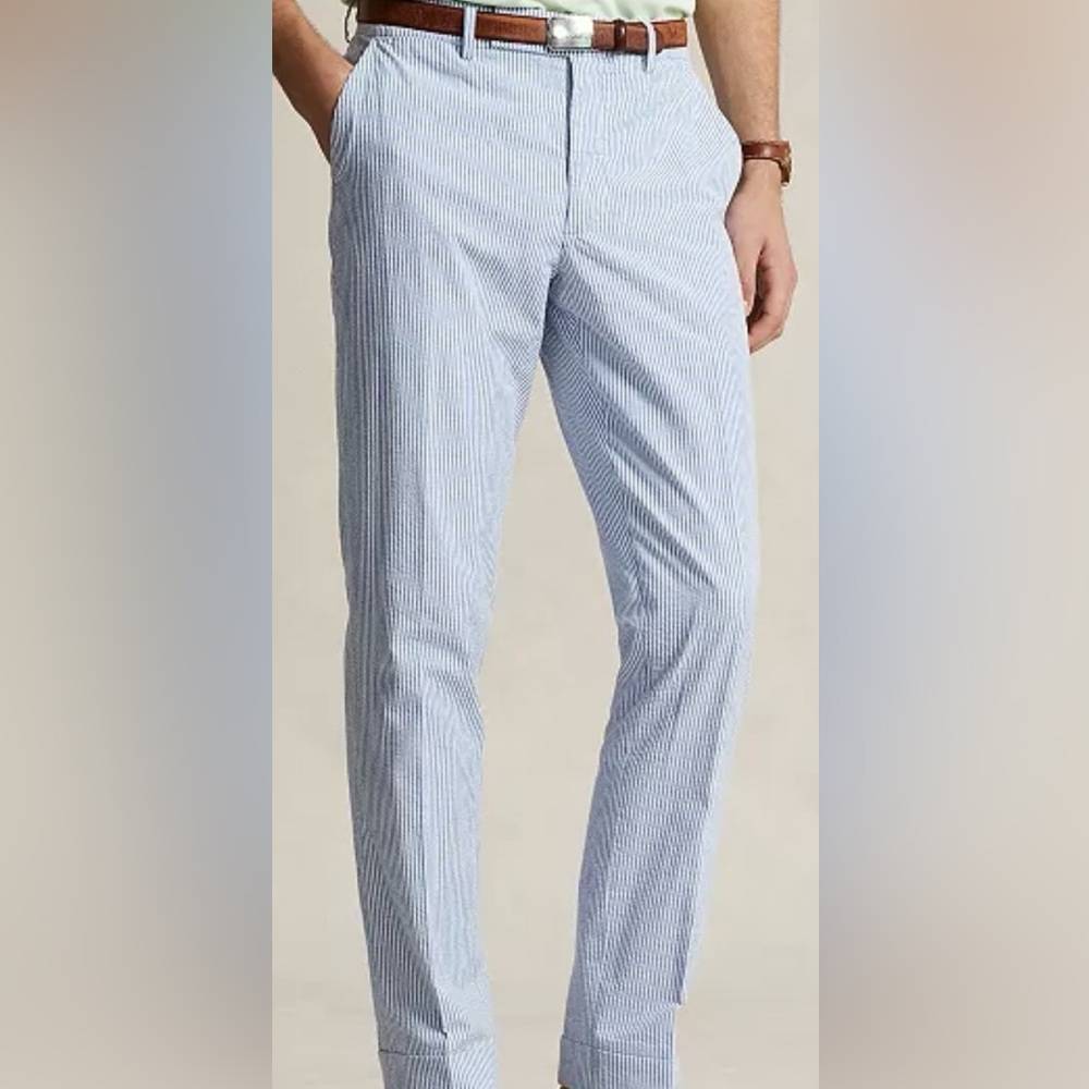EUC Polo by Ralph Lauren Big and Tall Seersucker Pant Size 42B x 32